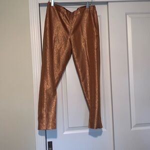 J. Crew Collection Metallic Copper Pants